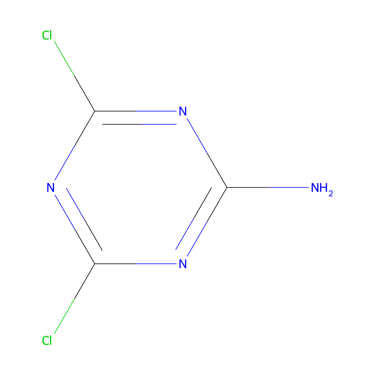 4,6-Dichloro-1,3,5-trazin-2-amine molecular structure, CAS 933-20-0