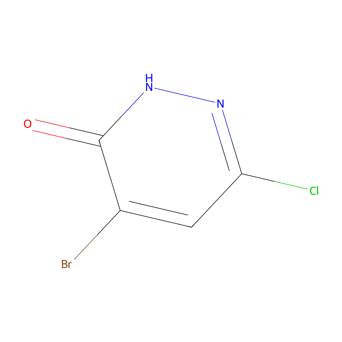 4-Bromo-6-chloro-2,3-dihydropyridazin-3-one molecular structure, CAS 933041-13-5