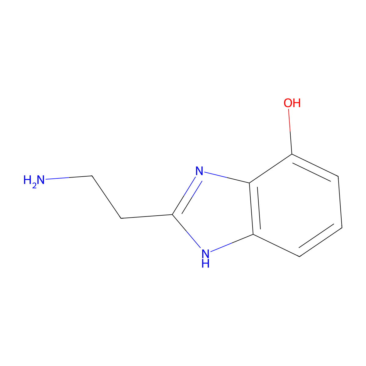 2-(2-Aminoethyl)-1H-benzo[D]imidazol-4-OL molecular structure, CAS 933697-27-9