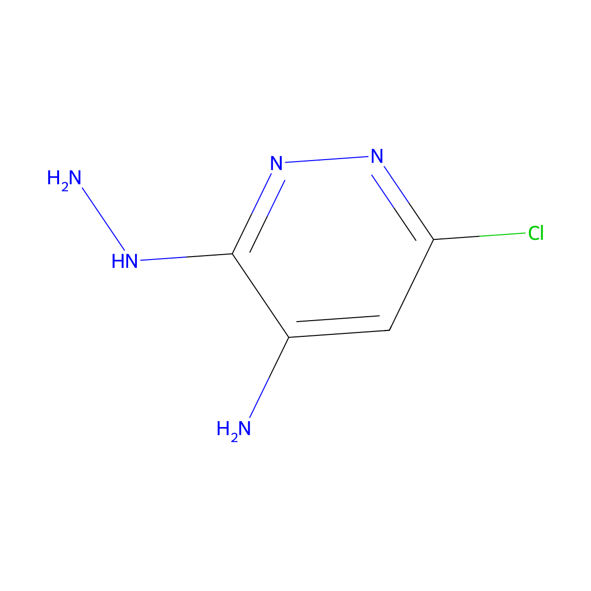 6-Chloro-3-hydrazinylpyridazin-4-amine molecular structure, CAS 934-26-9