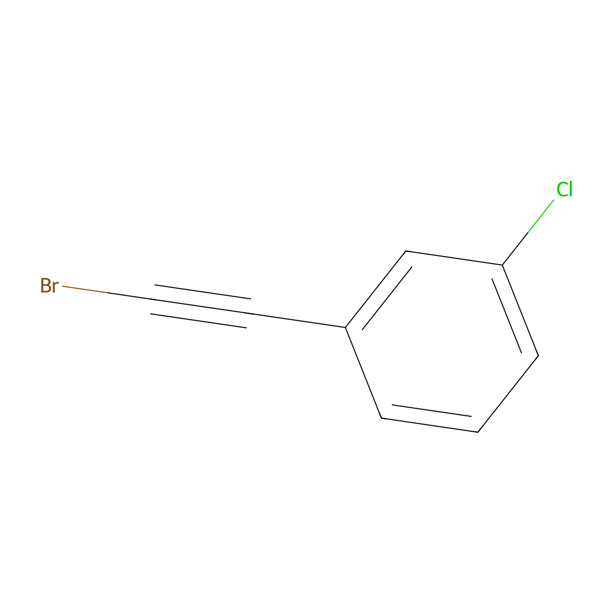 1-Bromoethynyl-3-chlorobenzene molecular structure, CAS 934001-82-8