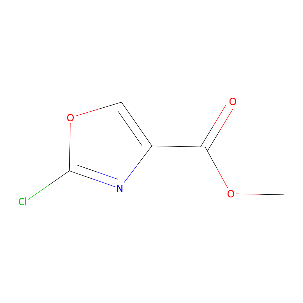 Methyl 2-chloro-1,3-oxazole-4-carboxylate molecular structure, CAS 934236-35-8