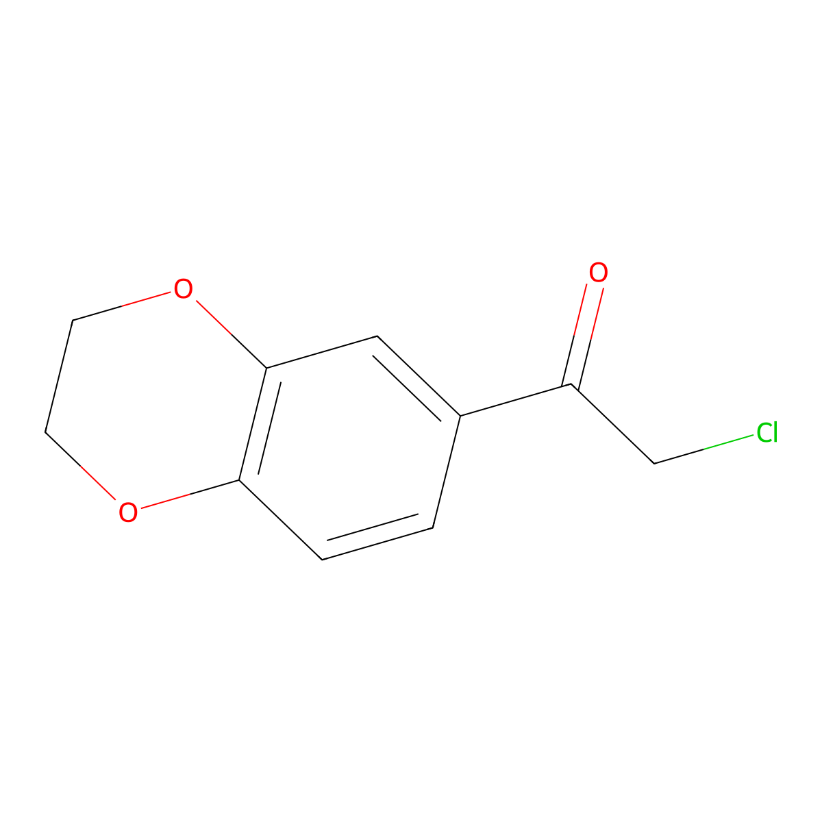 6-Chloroacetyl-1,4-benzodioxane molecular structure, CAS 93439-37-3