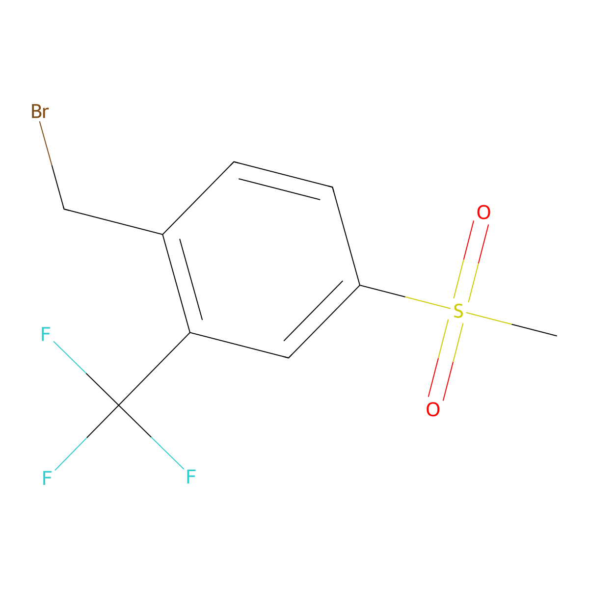 2-(Bromomethyl)-5-(methylsulphonyl)benzotrifluoride molecular structure, CAS 934557-65-0