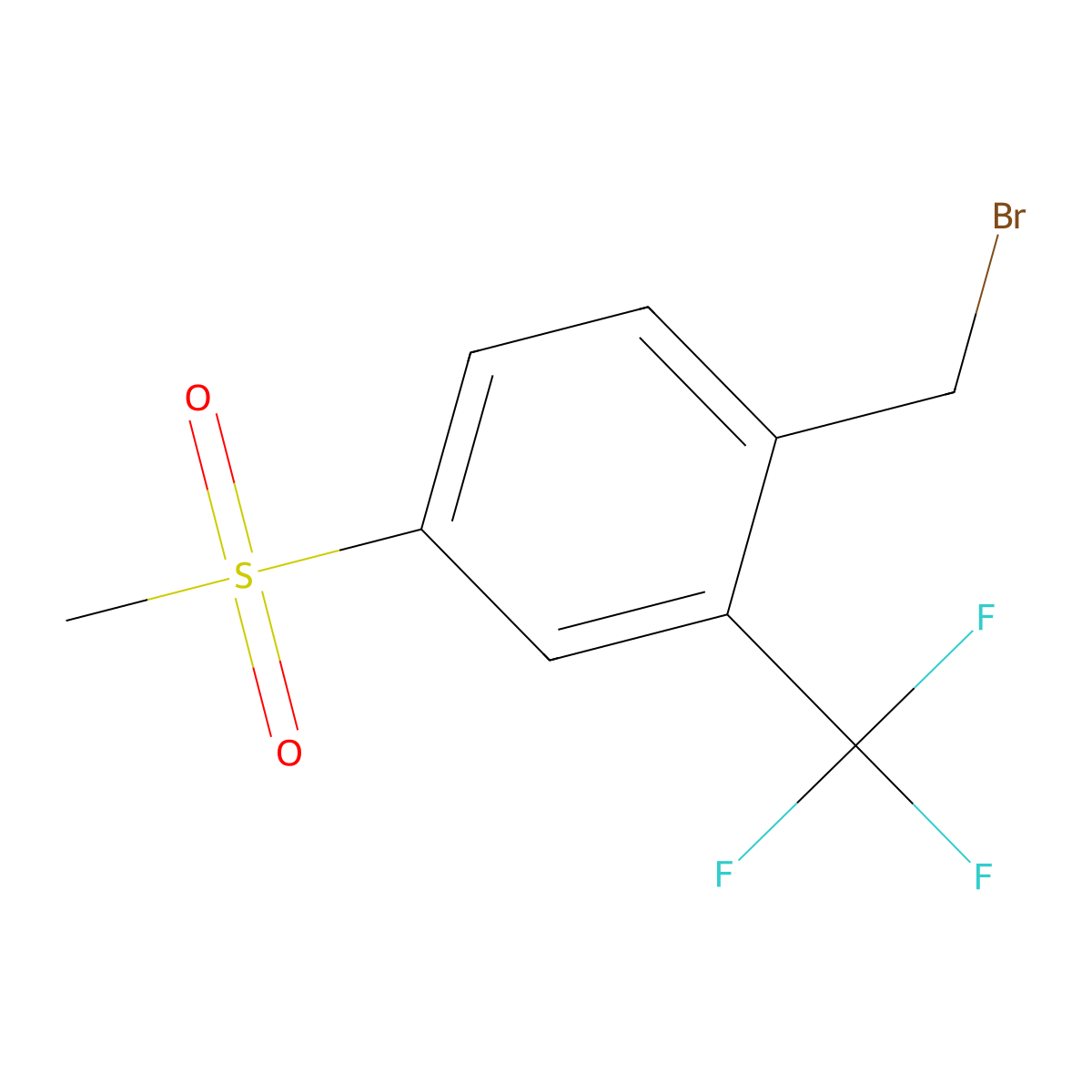 2-(Bromomethyl)-5-(methylsulphonyl)benzotrifluoride molecular structure, CAS 934557-65-0