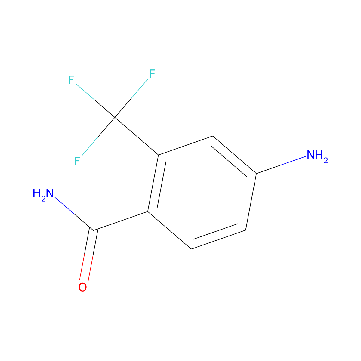 4-Amino-2-(trifluoromethyl)benzamide molecular structure, CAS 934600-95-0