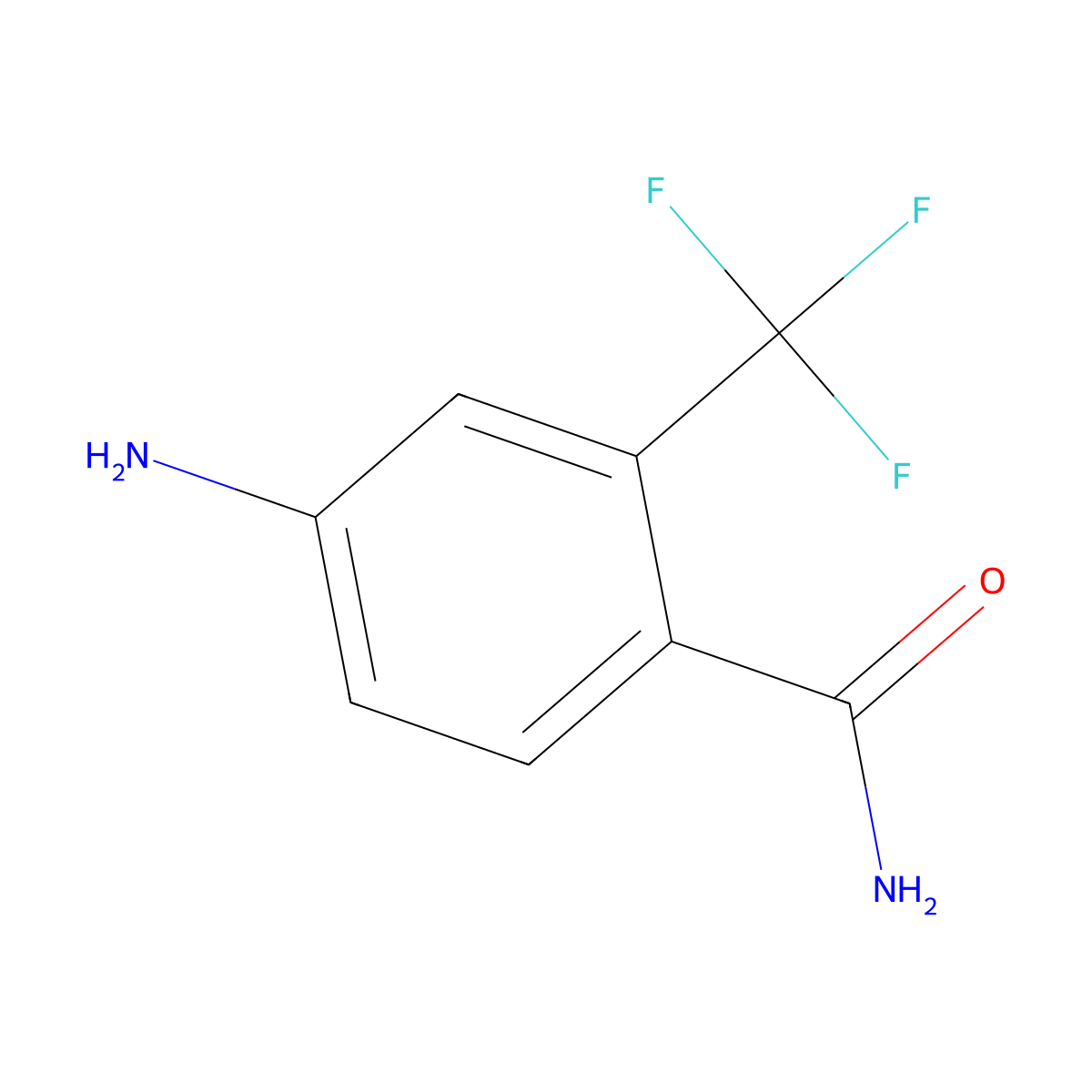 4-Amino-2-(trifluoromethyl)benzamide molecular structure, CAS 934600-95-0