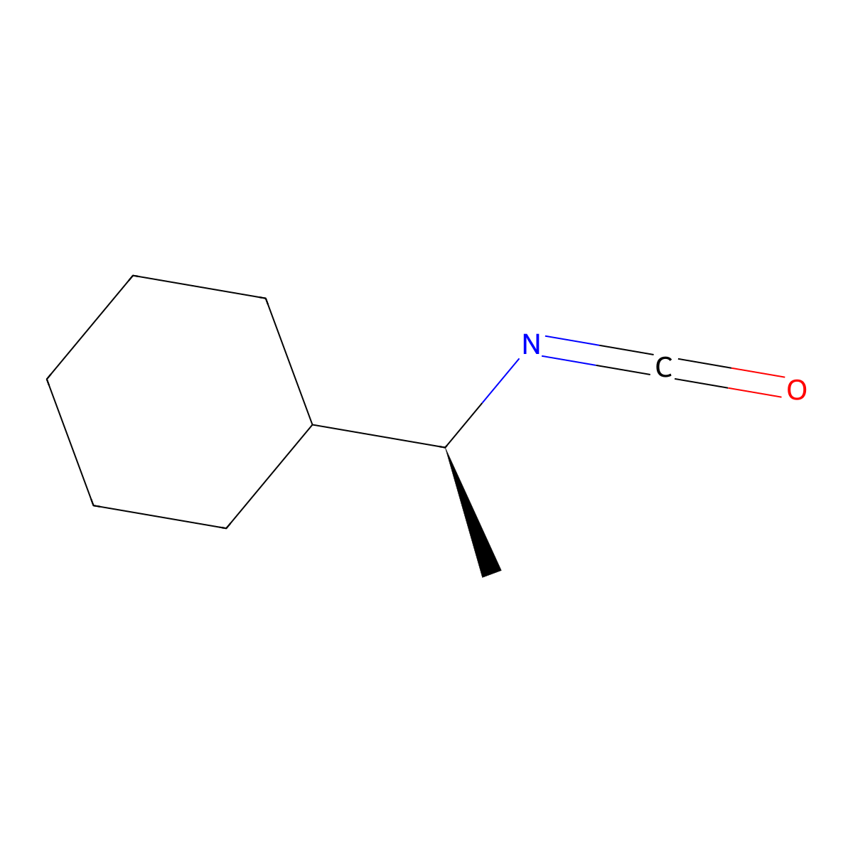 (S)-(+)-1-Cyclohexylethyl isocyanate molecular structure, CAS 93470-27-0