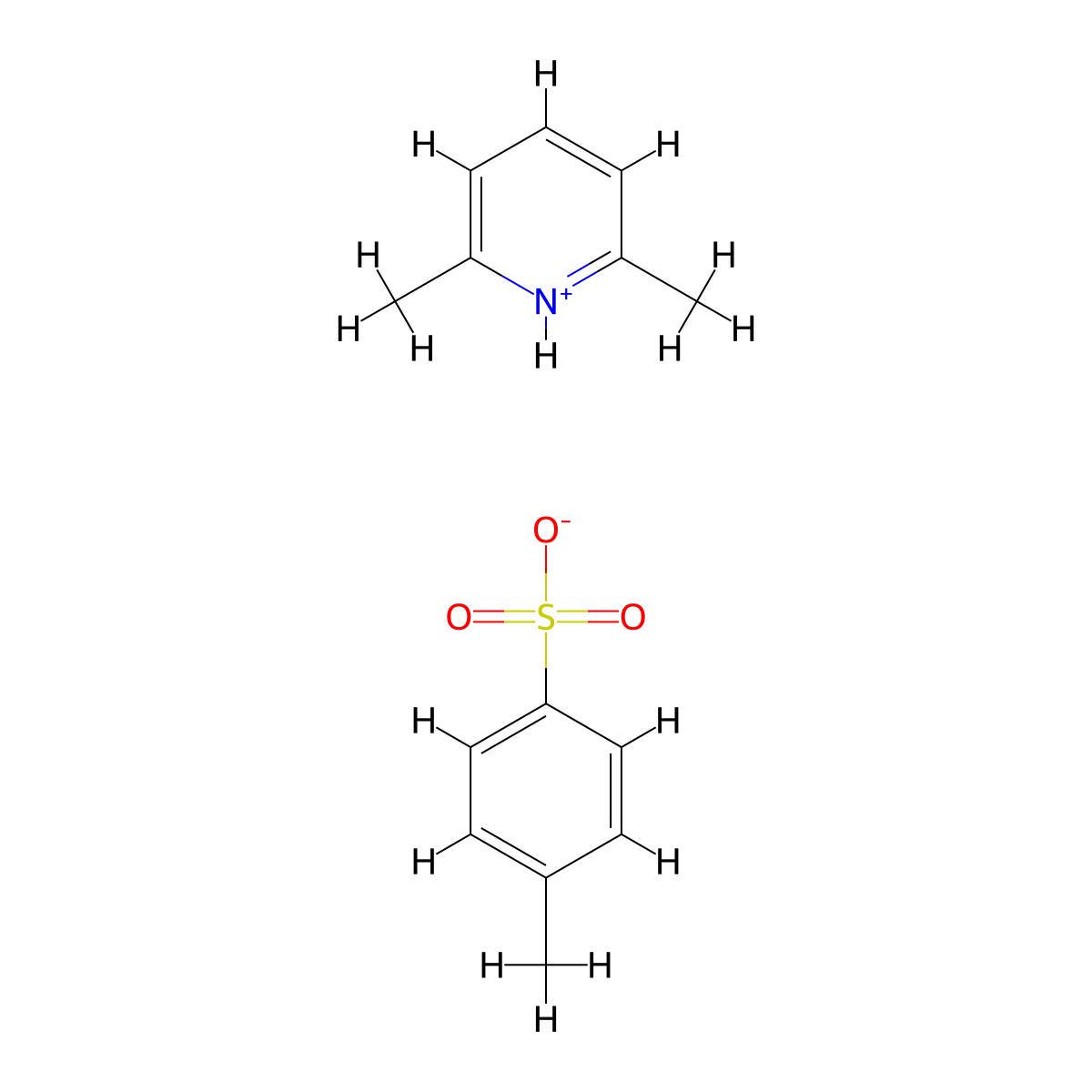 2,6-Dimethylpyridinium p-Toluenesulfonate molecular structure, CAS 93471-41-1