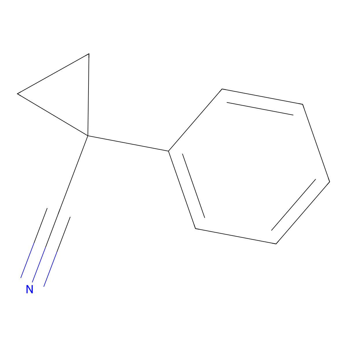 1-Phenylcyclopropanecarbonitrile molecular structure, CAS 935-44-4