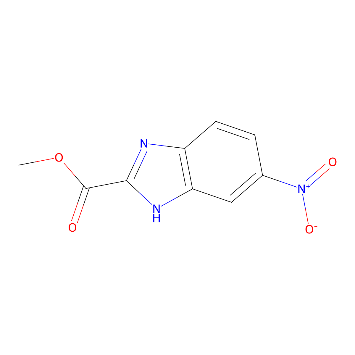 methyl 5-nitro-1H-benzo[d]imidazole-2-carboxylate molecular structure, CAS 93521-65-4
