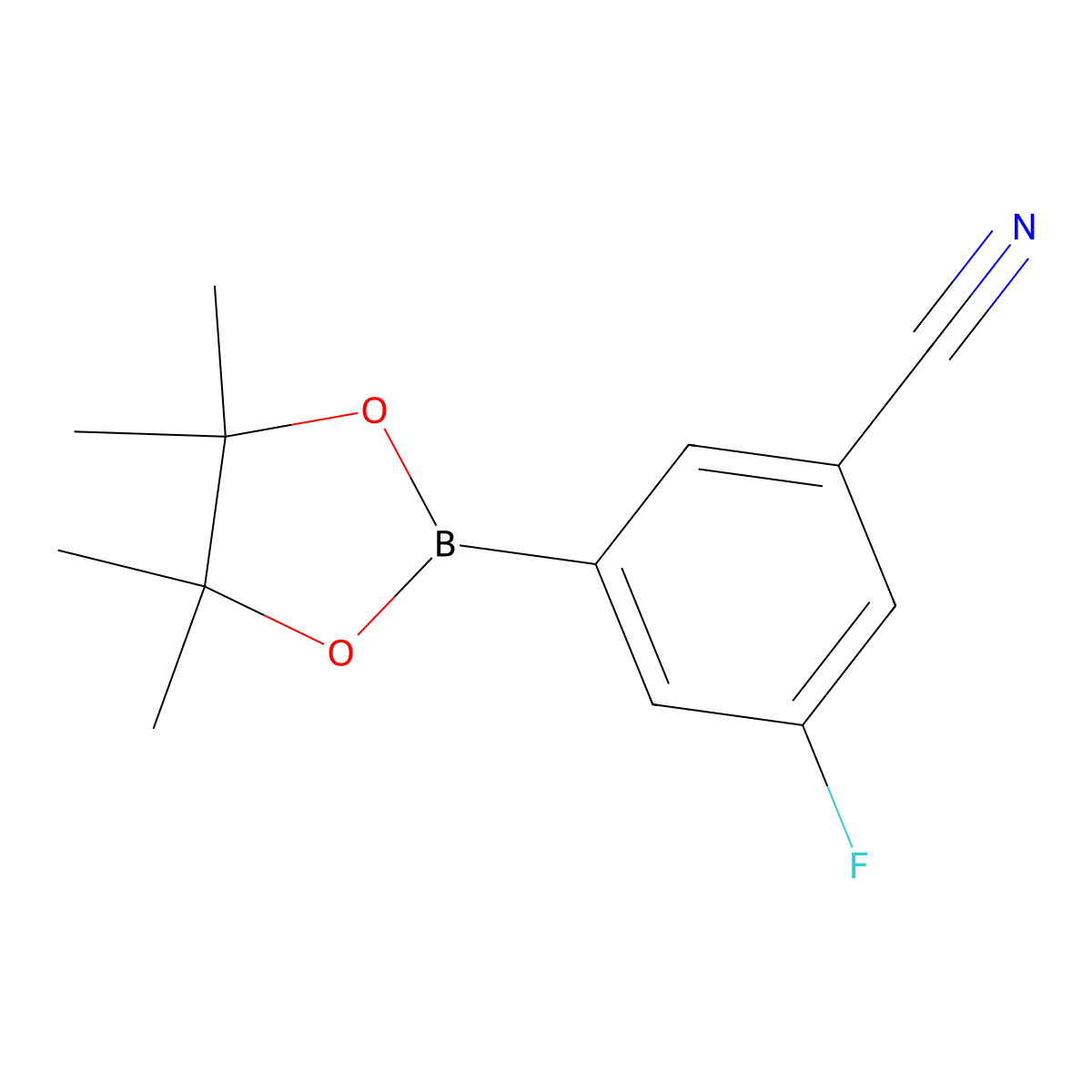 3-Fluoro-5-(4,4,5,5-tetramethyl-1,3,2-dioxaborolan-2-yl)benzonitrile molecular structure, CAS 935685-88-4