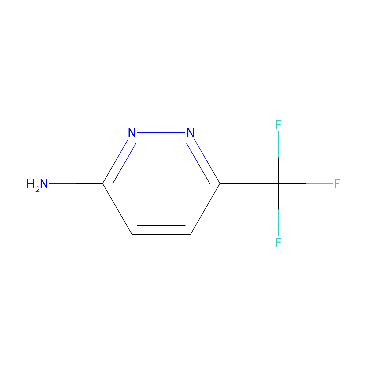 6-(Trifluoromethyl)pyridazin-3-amine molecular structure, CAS 935777-24-5