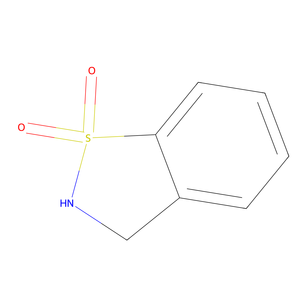 1,2-Benzoisothiazoline 1,1-dioxide molecular structure, CAS 936-16-3