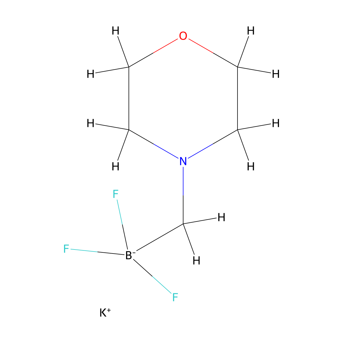 Potassium (morpholin-4-YL)methyltrifluoroborate molecular structure, CAS 936329-94-1