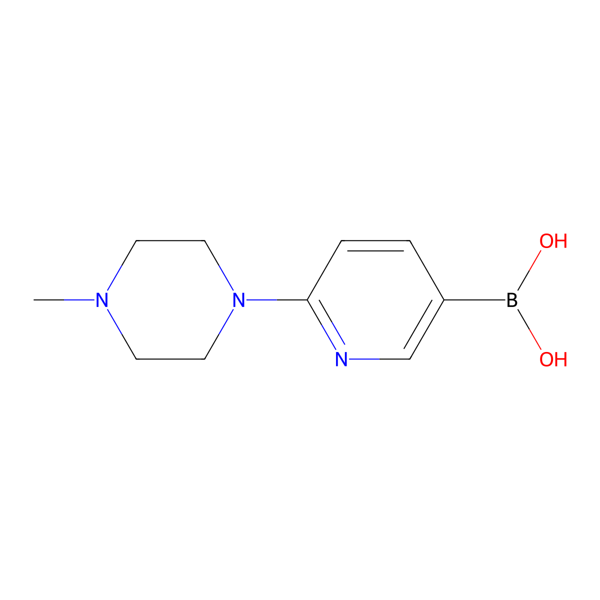 [6-(4-Methylpiperazin-1-yl)pyridin-3-yl]boronic acid molecular structure, CAS 936353-84-3