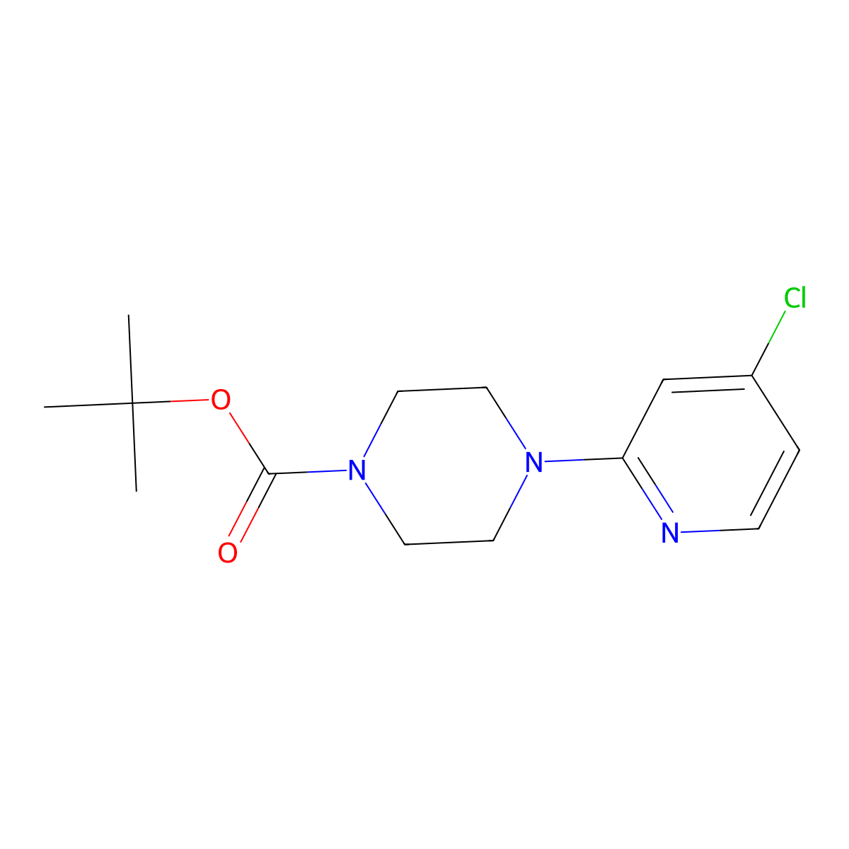 Tert-butyl 4-(4-chloropyridin-2-YL)piperazine-1-carboxylate molecular structure, CAS 936368-68-2