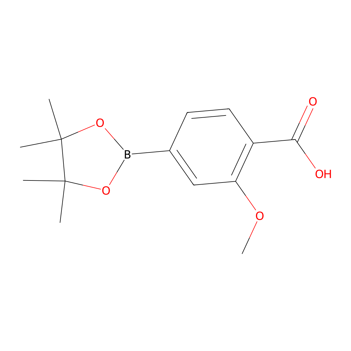 2-Methoxy-4-(tetramethyl-1,3,2-dioxaborolan-2-yl)benzoic acid molecular structure, CAS 936728-23-3