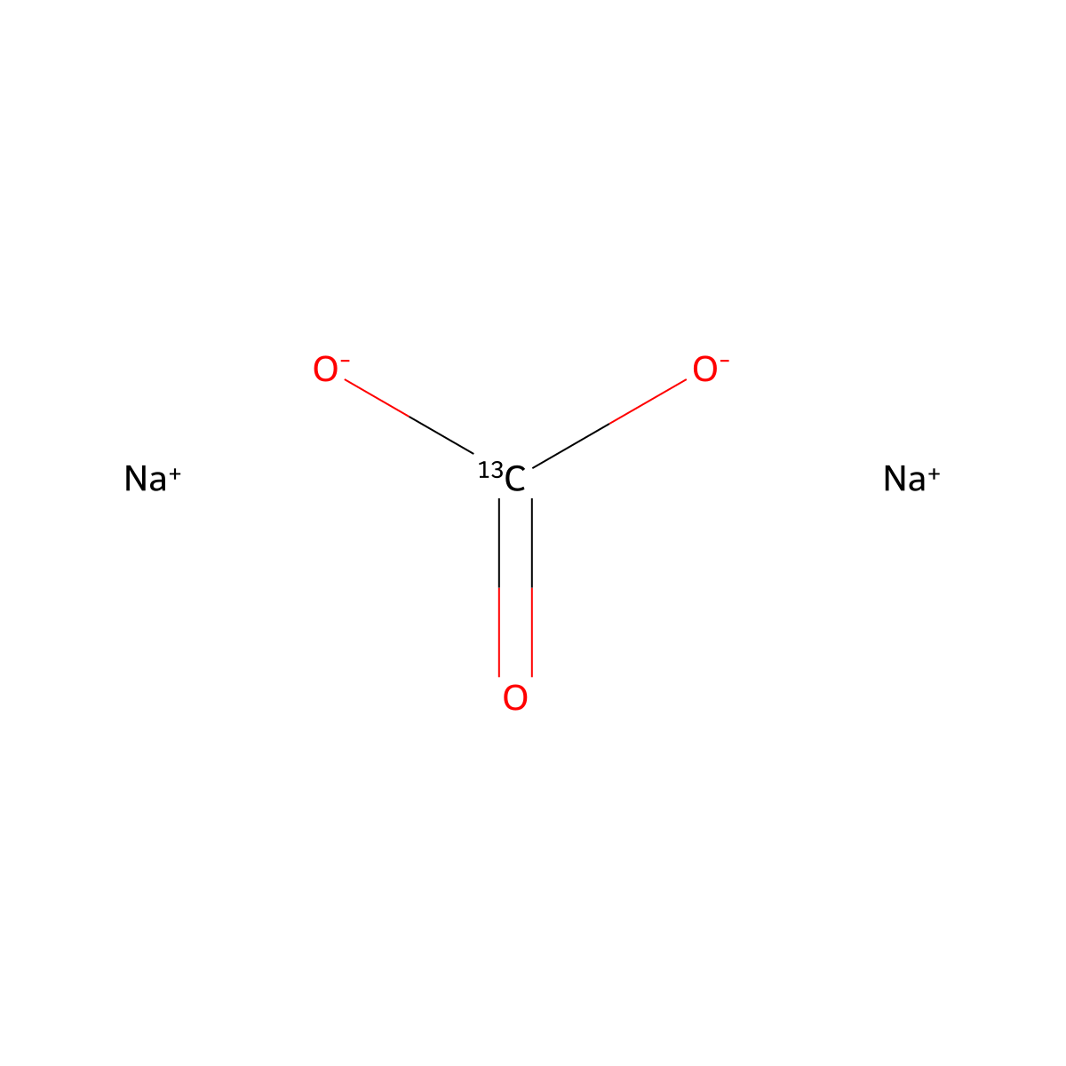 Sodium carbonate-13C molecular structure, CAS 93673-48-4