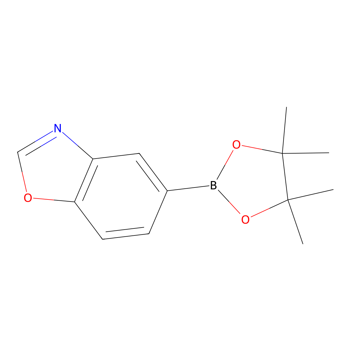 5-(4,4,5,5-Tetramethyl-1,3,2-dioxaborolan-2-yl)-1,3-benzoxazole molecular structure, CAS 936902-12-4