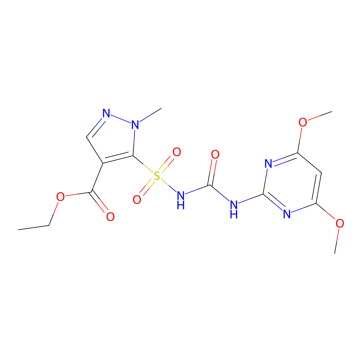 Pyrazosulfuron-ethyl molecular structure, CAS 93697-74-6