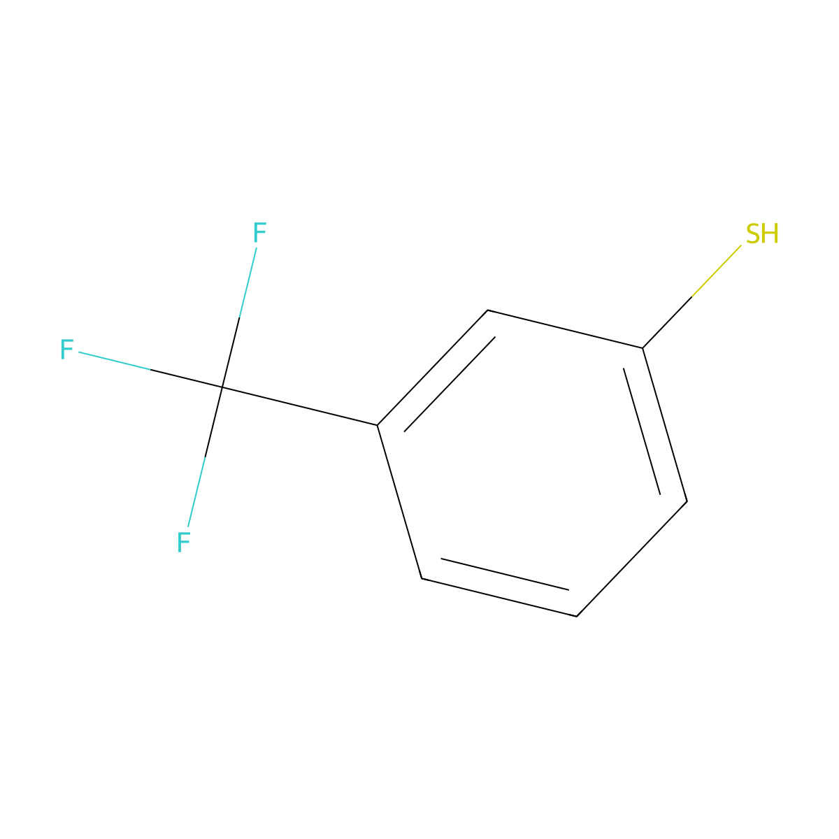 3-(Trifluoromethyl)benzenethiol molecular structure, CAS 937-00-8