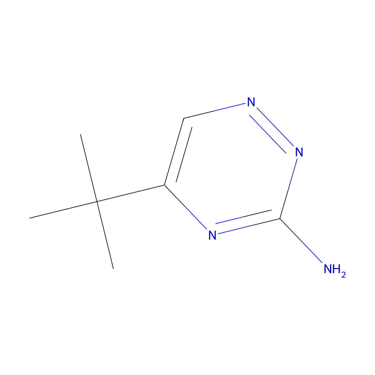 5-Tert-butyl-1,2,4-triazin-3-amine molecular structure, CAS 937-02-0