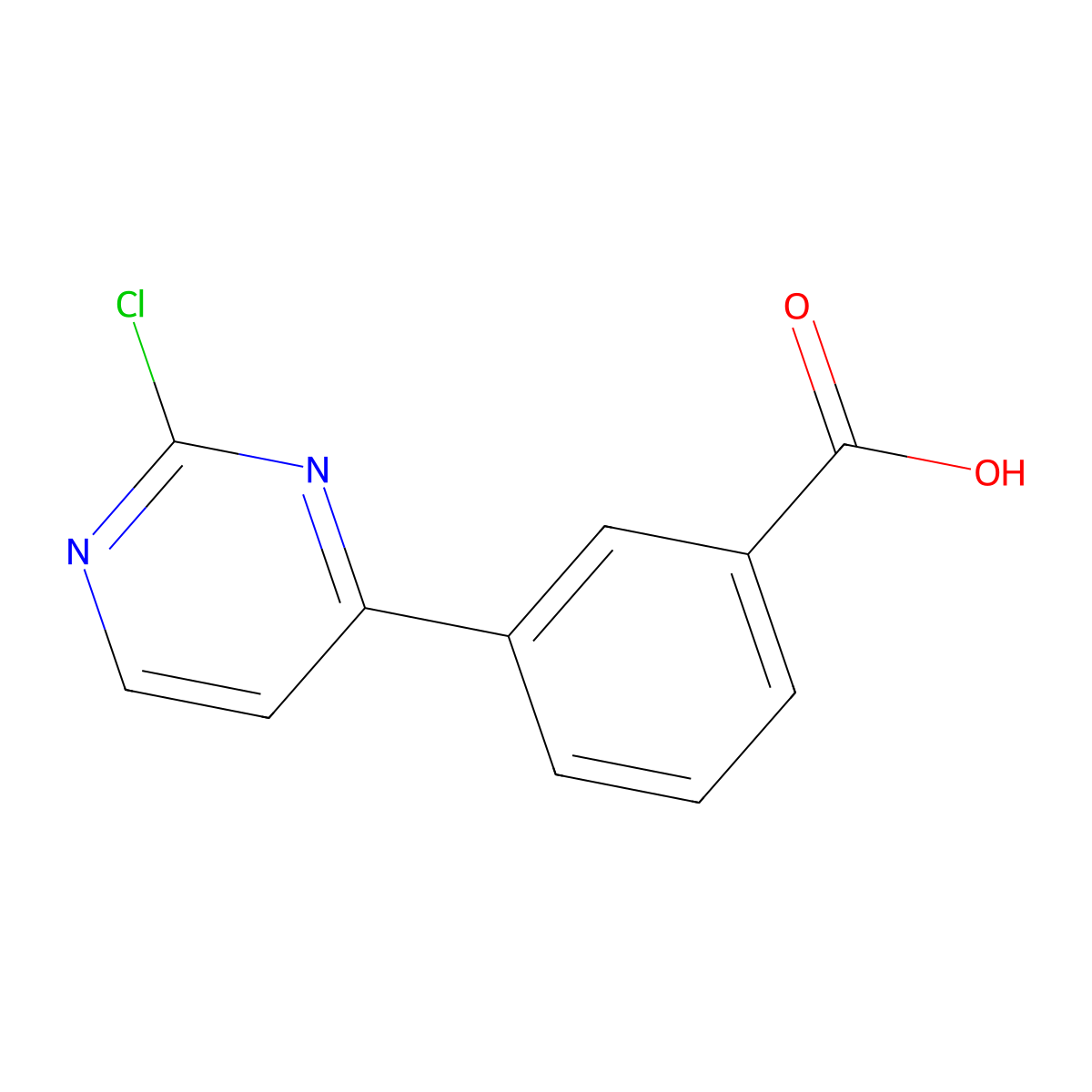 3-(2-Chloropyrimidin-4-yl)benzoic acid molecular structure, CAS 937271-47-1