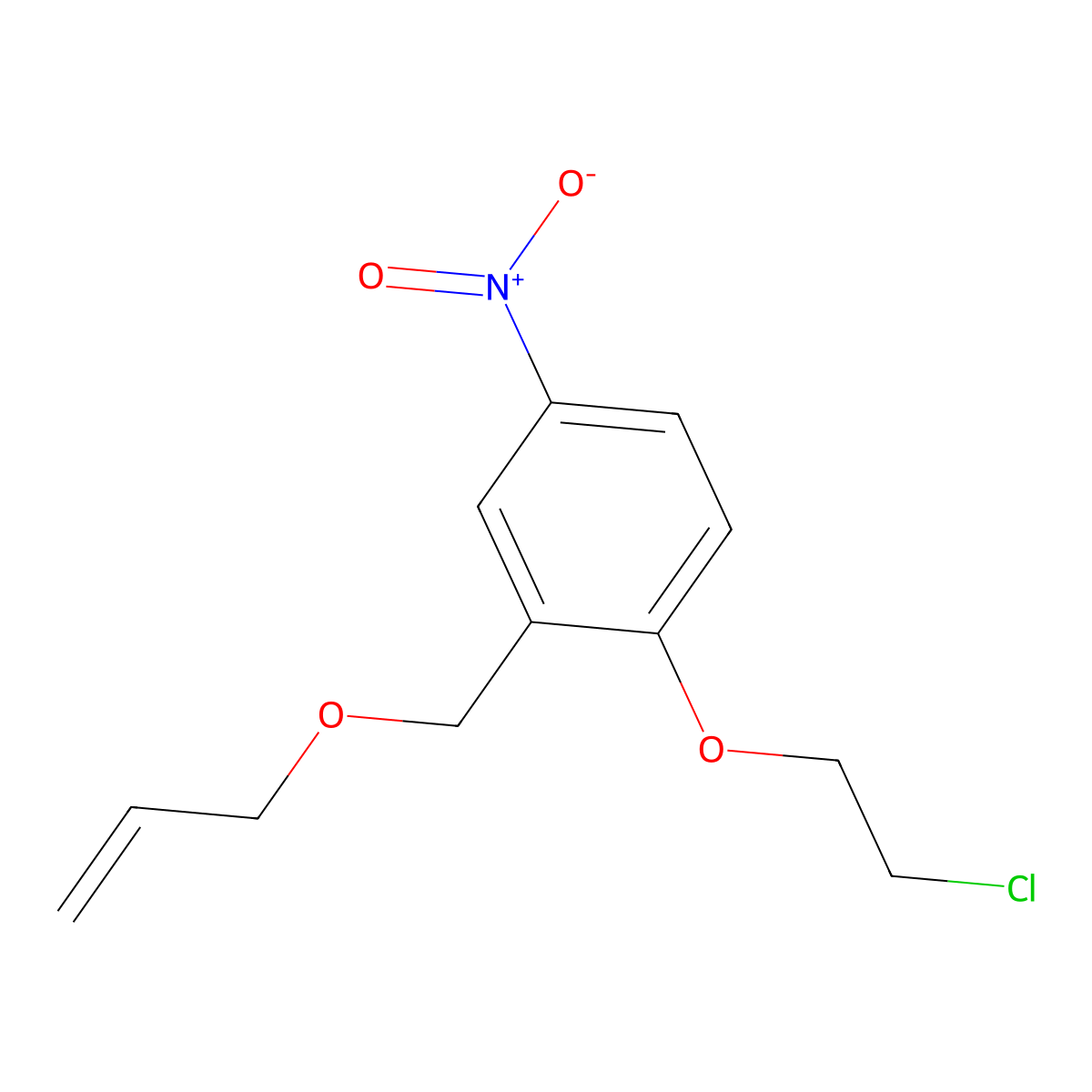 2-((Allyloxy)methyl)-1-(2-chloroethoxy)-4-nitrobenzene molecular structure, CAS 937273-31-9