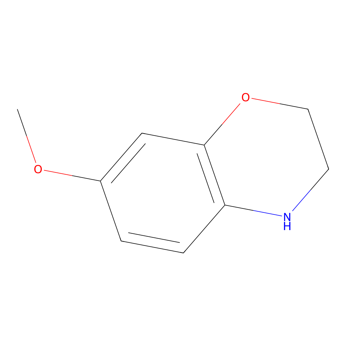 7-methoxy-3,4-dihydro-2H-1,4-benzoxazine molecular structure, CAS 93735-22-9