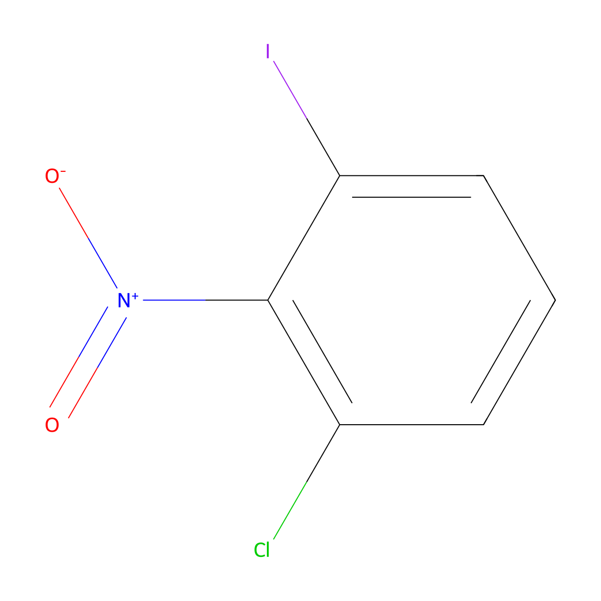 1-Chloro-3-iodo-2-nitrobenzene molecular structure, CAS 937601-42-8