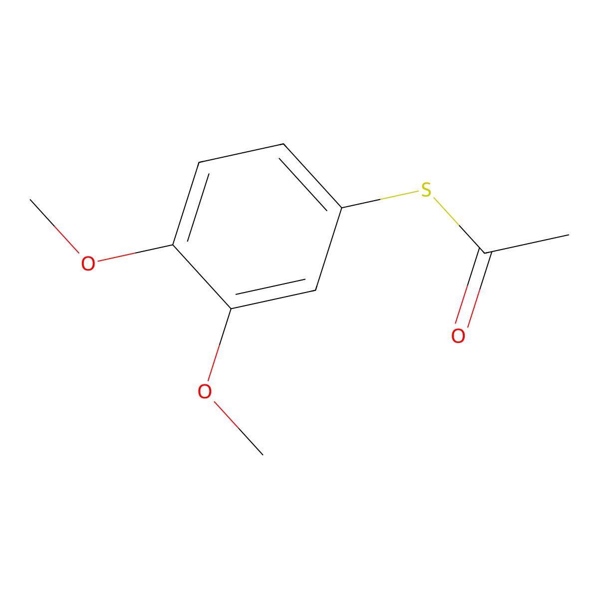 S-(3,4-Dimethoxyphenyl) ethanethioate molecular structure, CAS 937737-94-5