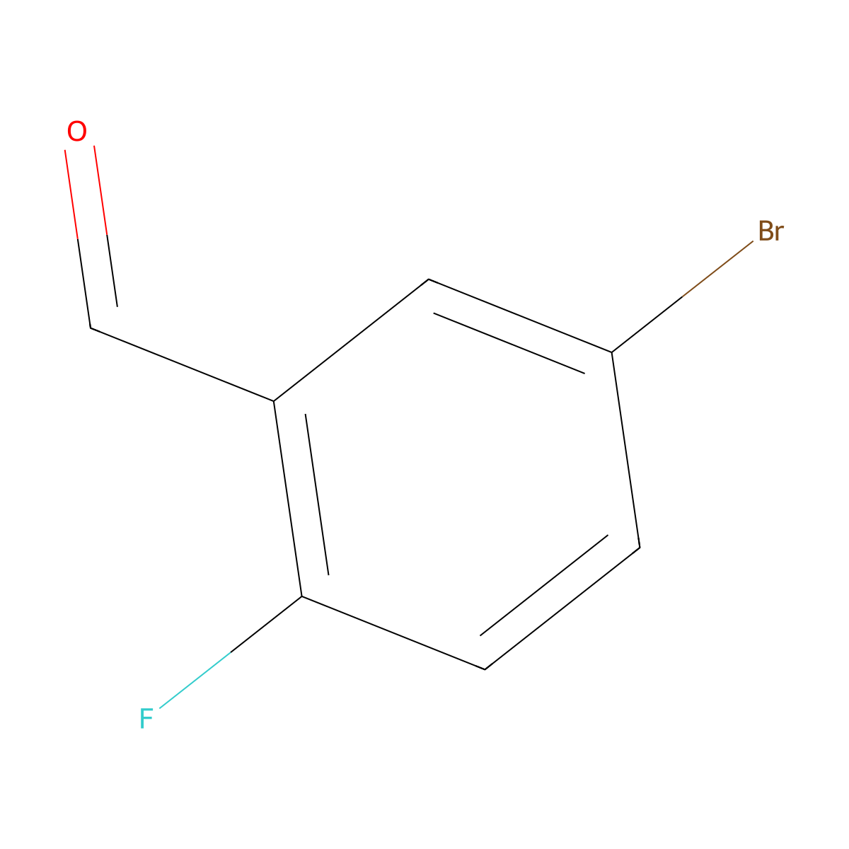 5-Bromo-2-fluorobenzaldehyde molecular structure, CAS 93777-26-5