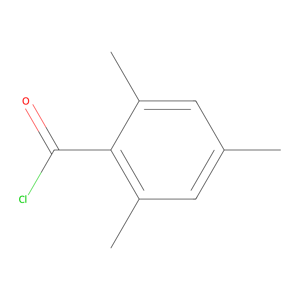2,4,6-Trimethylbenzoyl chloride molecular structure, CAS 938-18-1