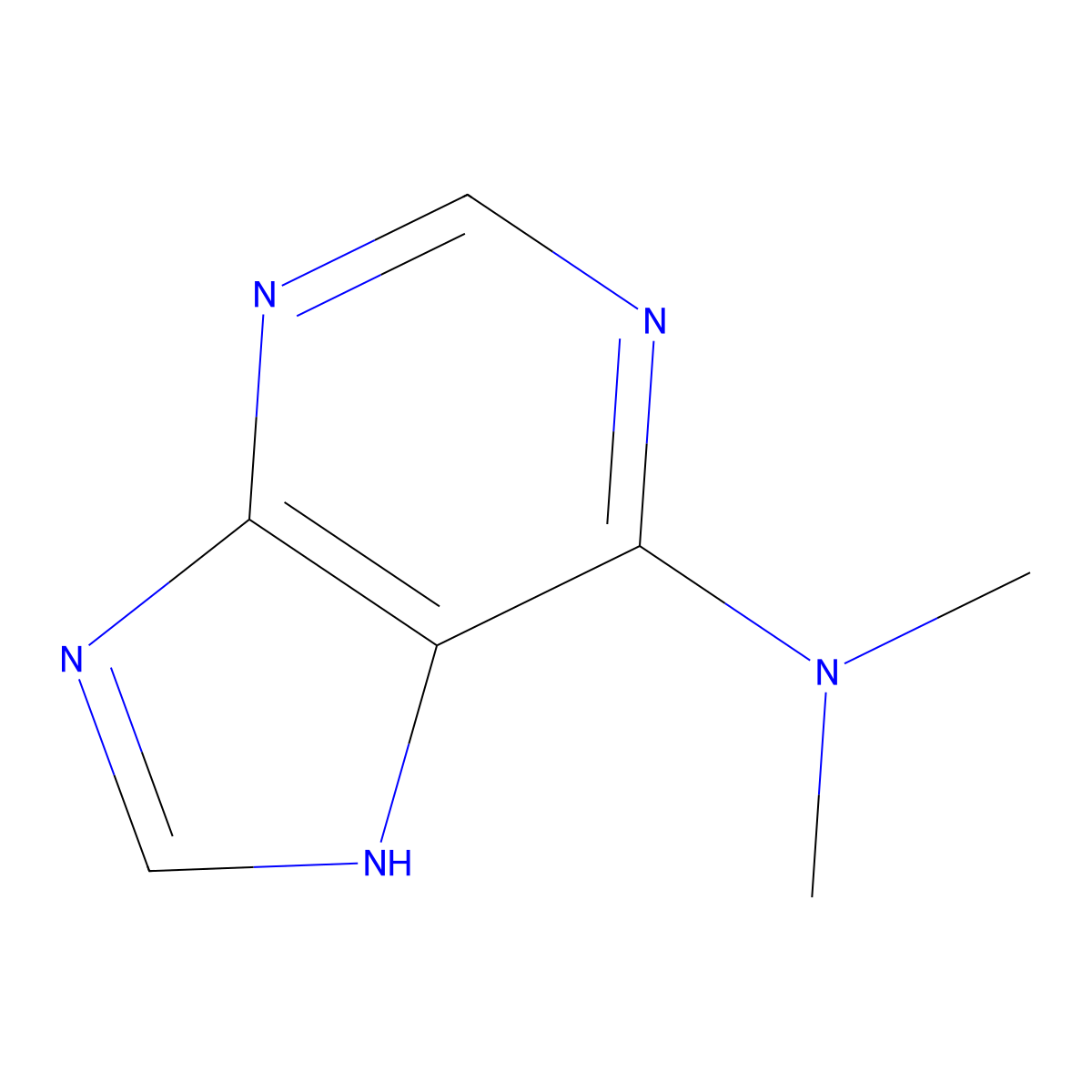 6-Dimethylaminopurine molecular structure, CAS 938-55-6