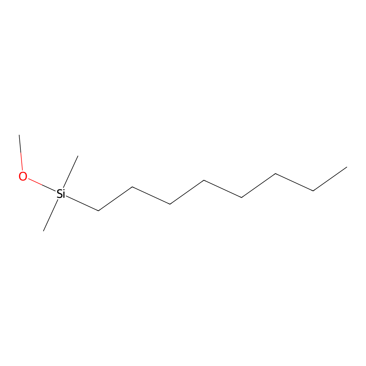 Methoxydimethyloctylsilane molecular structure, CAS 93804-29-6