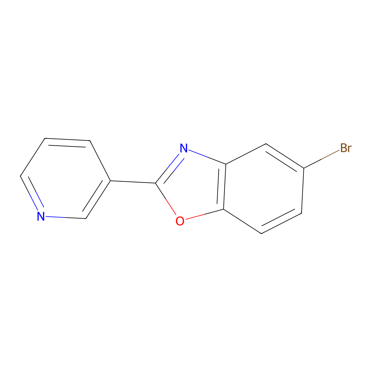 5-Bromo-2-(3-pyridinyl)-1,3-benzoxazole molecular structure, CAS 938458-81-2