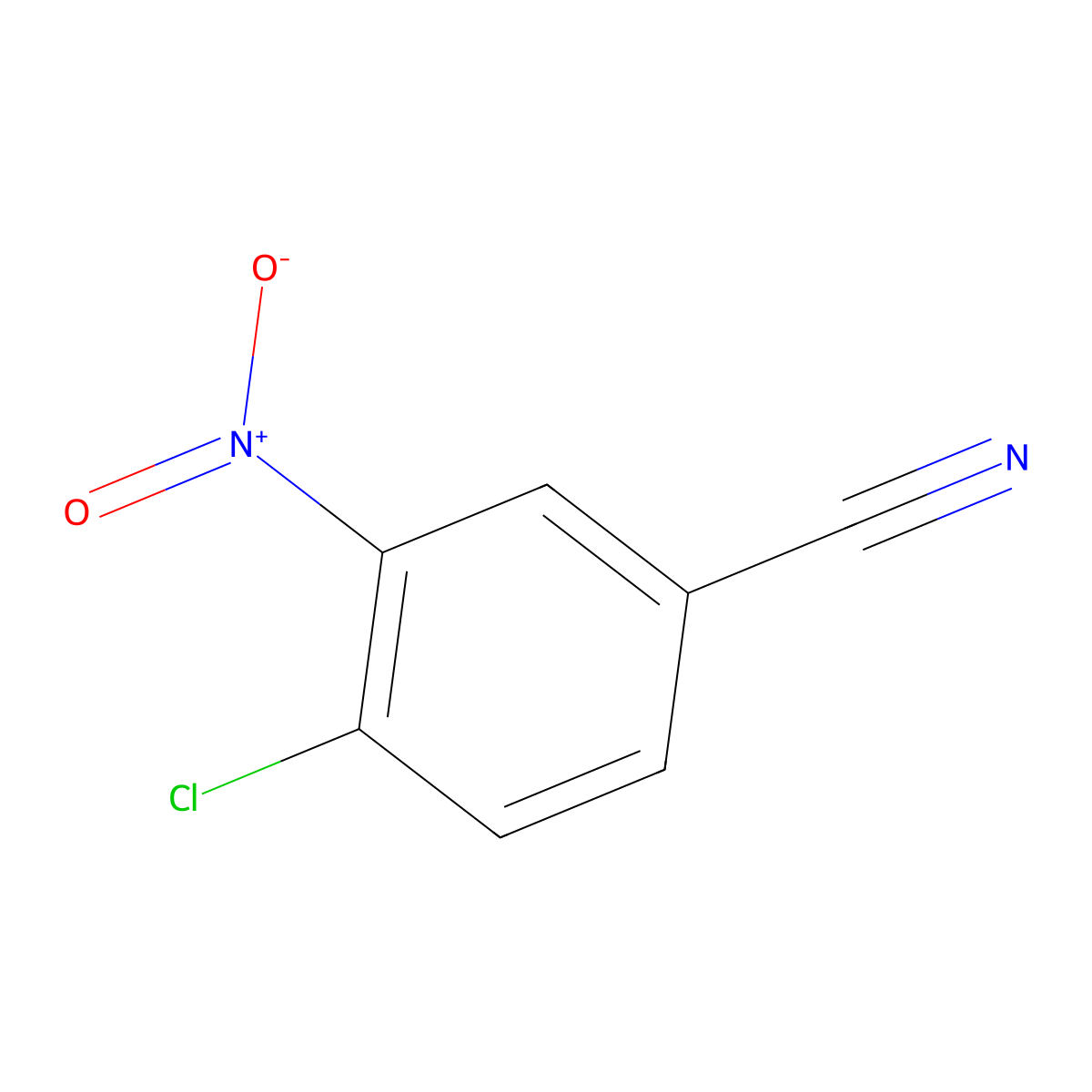 Benzonitrile, 4-chloro-3-nitro- molecular structure, CAS 939-80-0