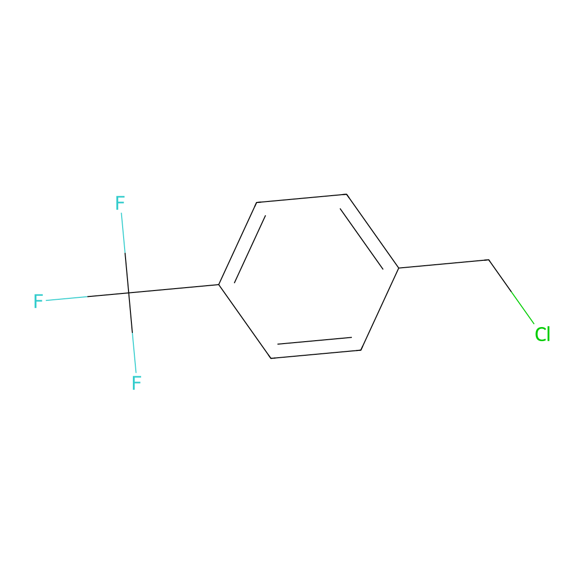 p-Trifluoromethylbenzyl chloride molecular structure, CAS 939-99-1
