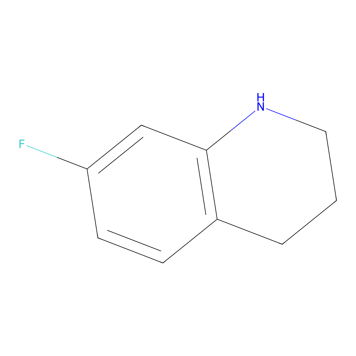 7-Fluoro-1,2,3,4-tetrahydroquinoline molecular structure, CAS 939758-75-5