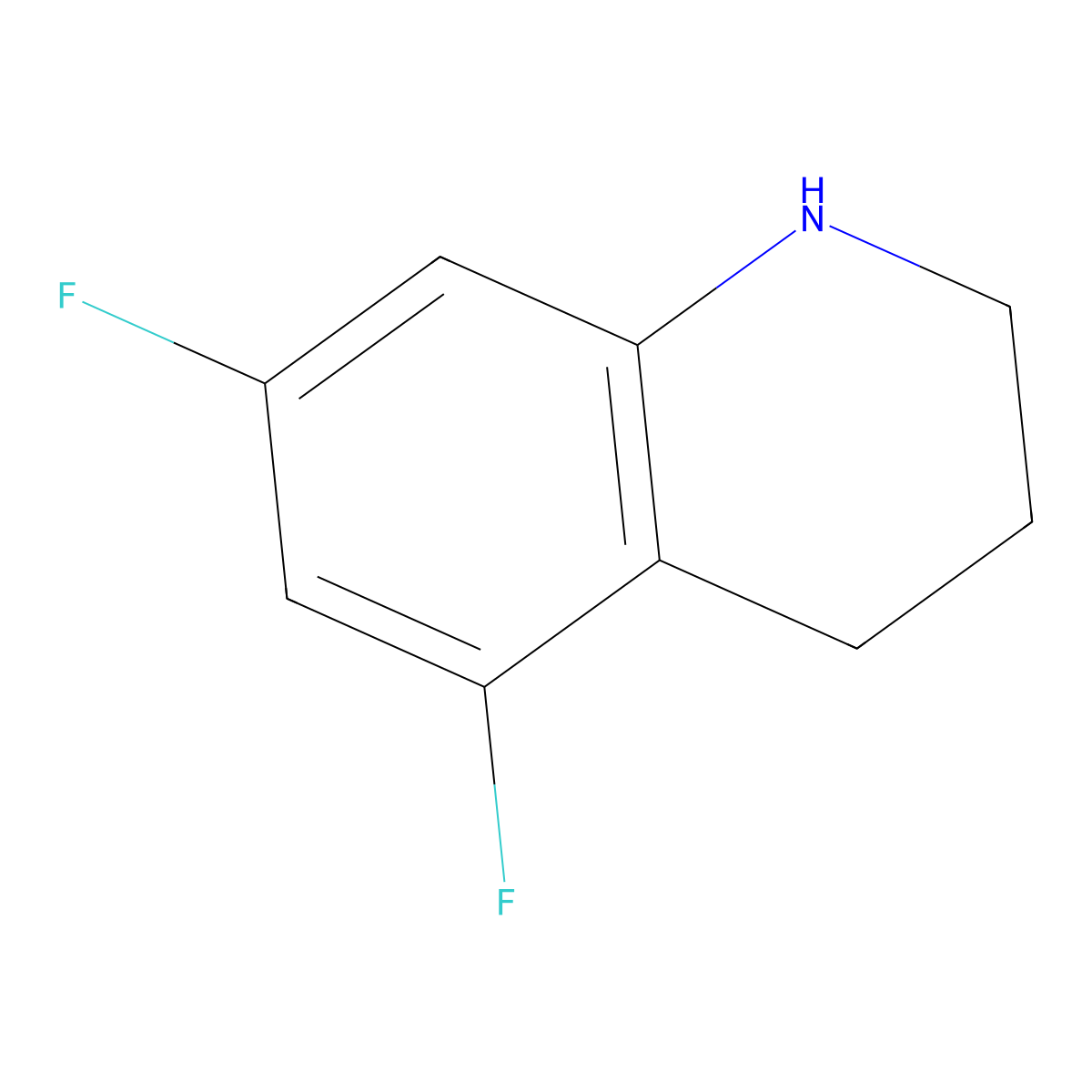 5,7-Difluoro-1,2,3,4-tetrahydroquinoline molecular structure, CAS 939758-78-8