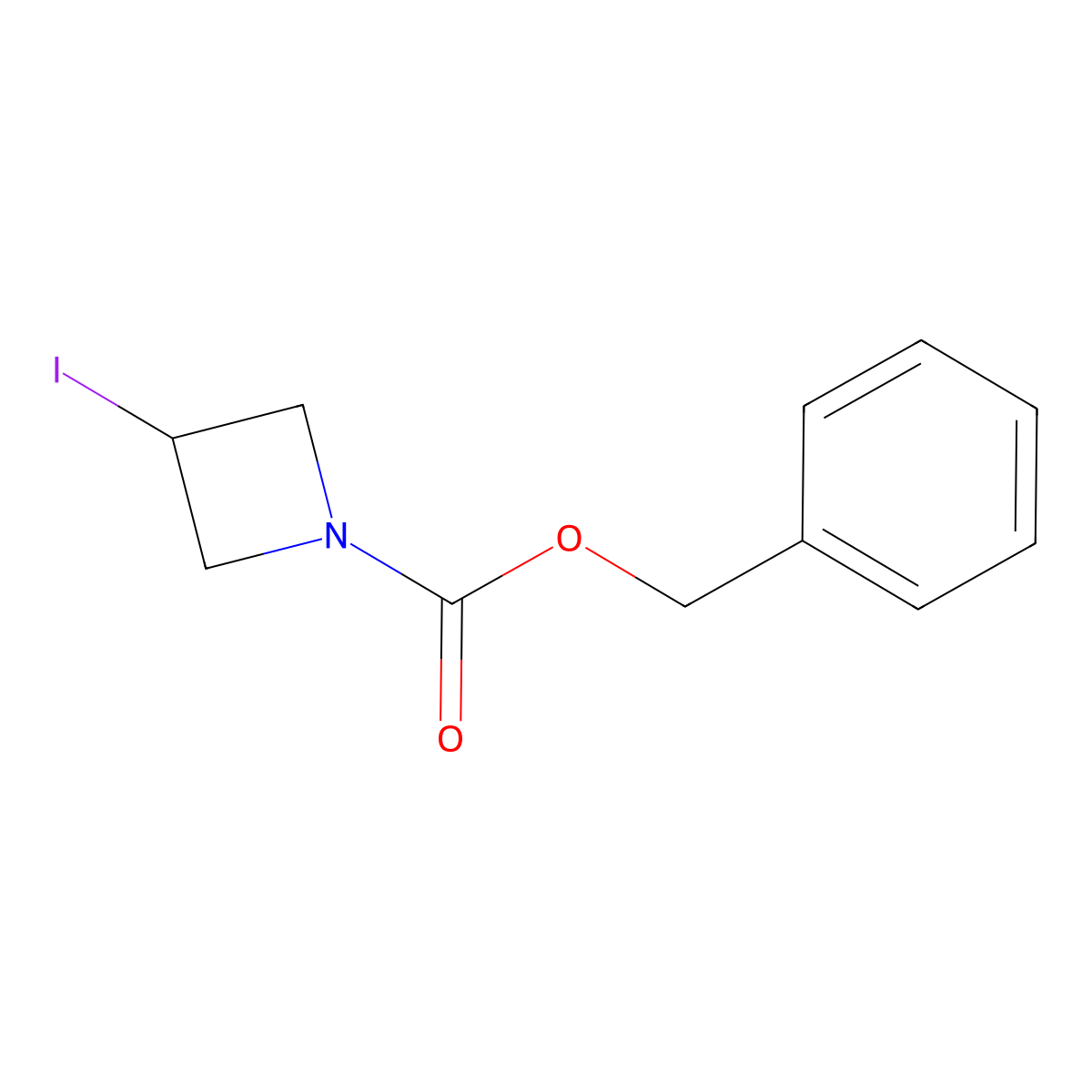 Benzyl 3-iodoazetidine-1-carboxylate molecular structure, CAS 939759-26-9
