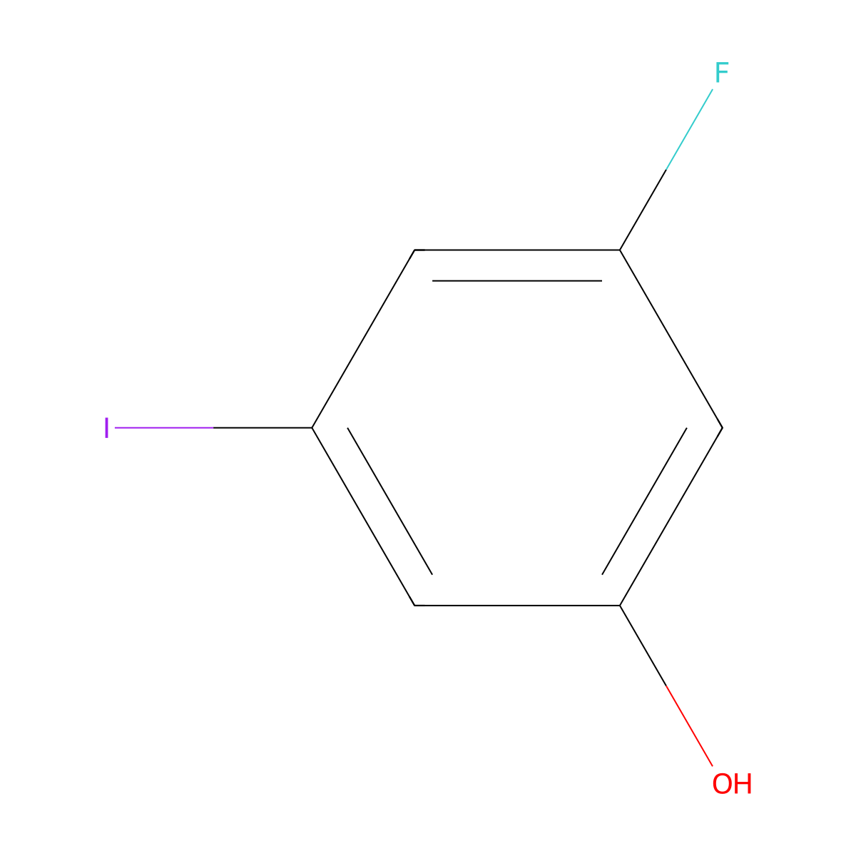 3-Fluoro-5-iodophenol molecular structure, CAS 939771-60-5