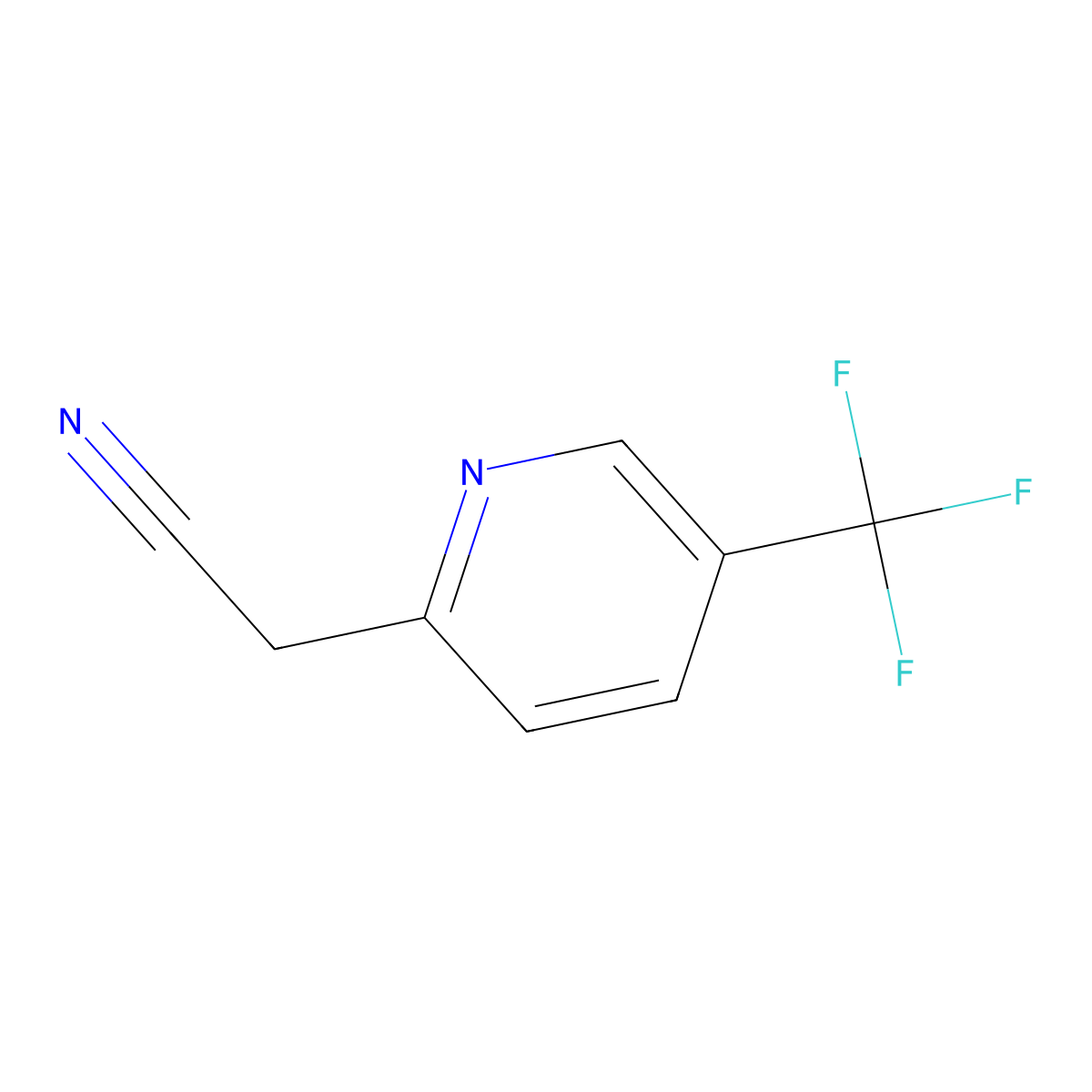 2-[5-(Trifluoromethyl)pyridin-2-yl]acetonitrile molecular structure, CAS 939793-18-7