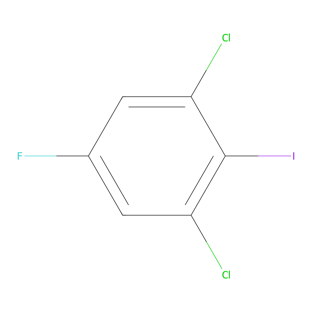 1,3-Dichloro-5-fluoro-2-iodobenzene molecular structure, CAS 939990-10-0