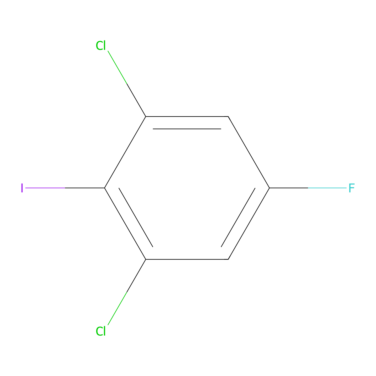 1,3-Dichloro-5-fluoro-2-iodobenzene molecular structure, CAS 939990-10-0