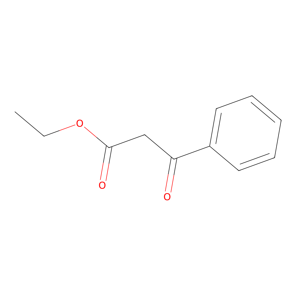 Ethyl benzoylacetate molecular structure, CAS 94-02-0