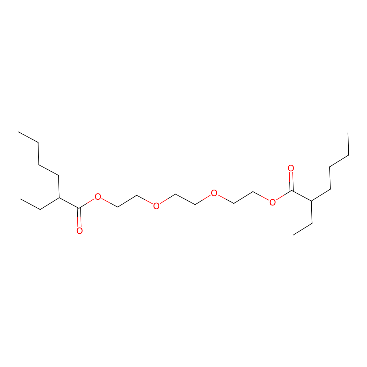 2,2'-Ethylenedioxydiethyl bis(2-ethylhexanoate) molecular structure, CAS 94-28-0