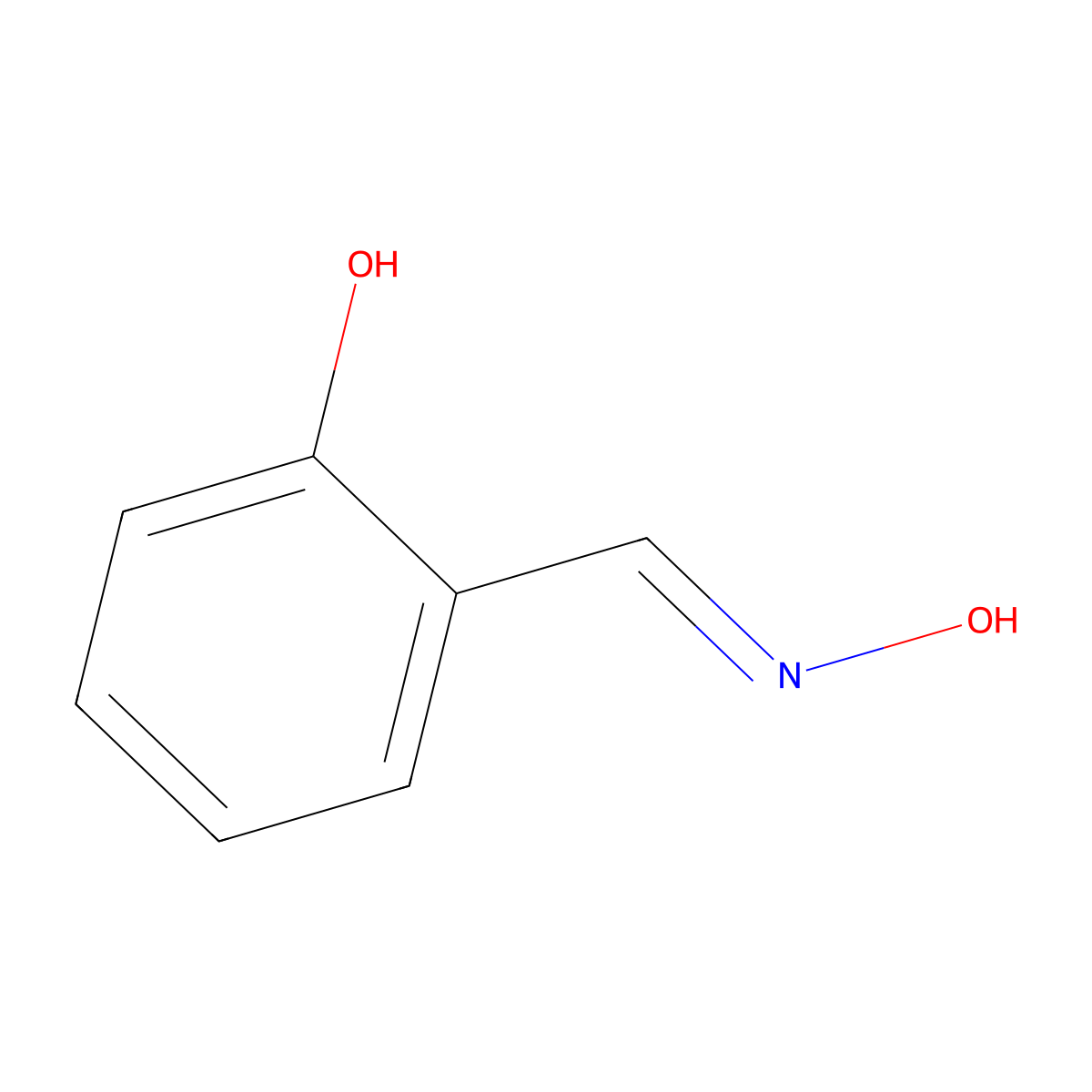 Salicylaldoxime molecular structure, CAS 94-67-7