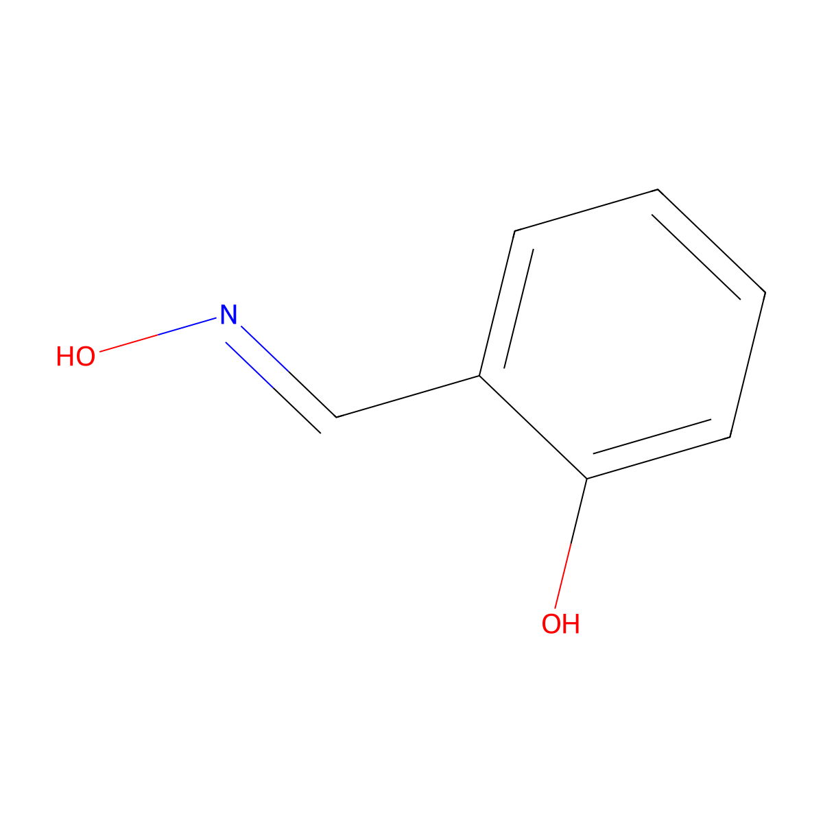 Salicylaldoxime molecular structure, CAS 94-67-7